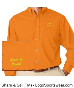 Orange Dress Shirt Design Zoom